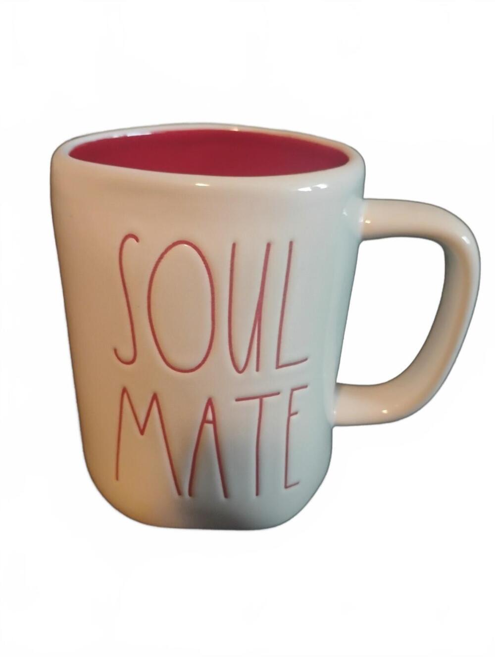 Rae Dunn Artisan Collection Soul Mate Coffee Mug Red Interior